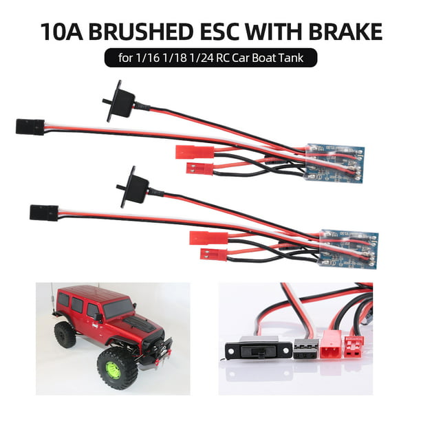Details about   For RC Car ESC 20A Brushed Motor 2KHz Electronic Speed Controller W/ Brake